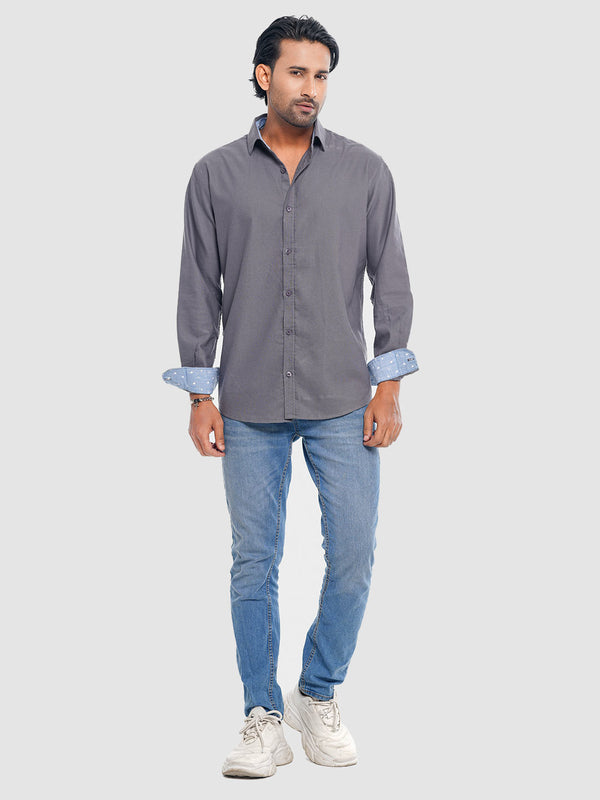 Men's Full Sleeve Shirt in Corporate Gray